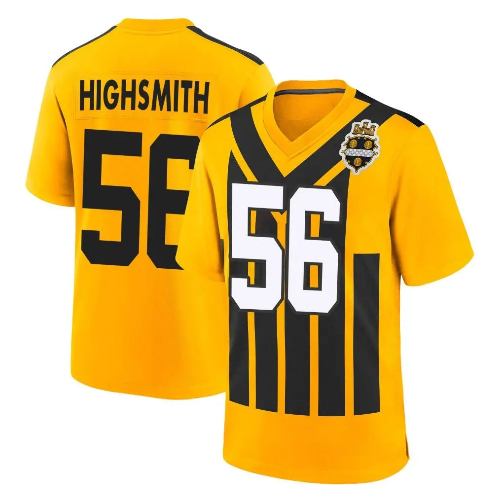 P.Steelers #56 Alex Highsmith Player Gold Limited 1933 Throwback Home Game ROCER Stitched Jerseys