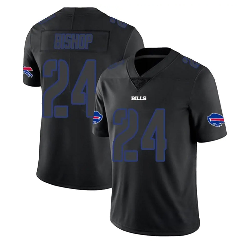 B.Bills #24 Cole Bishop Player Limited Black Impact Game ROCER Stitched Jerseys