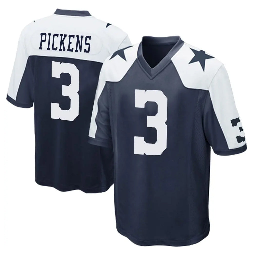 D.Cowboys #3 George Pickens Player Navy-White Alternate Home Game ROCER Stitched Jerseys