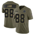 D.Cowboys #88 CeeDee Lamb Player Olive 2025 Salute to Service Limited Home Game ROCER Stitched Jerseys