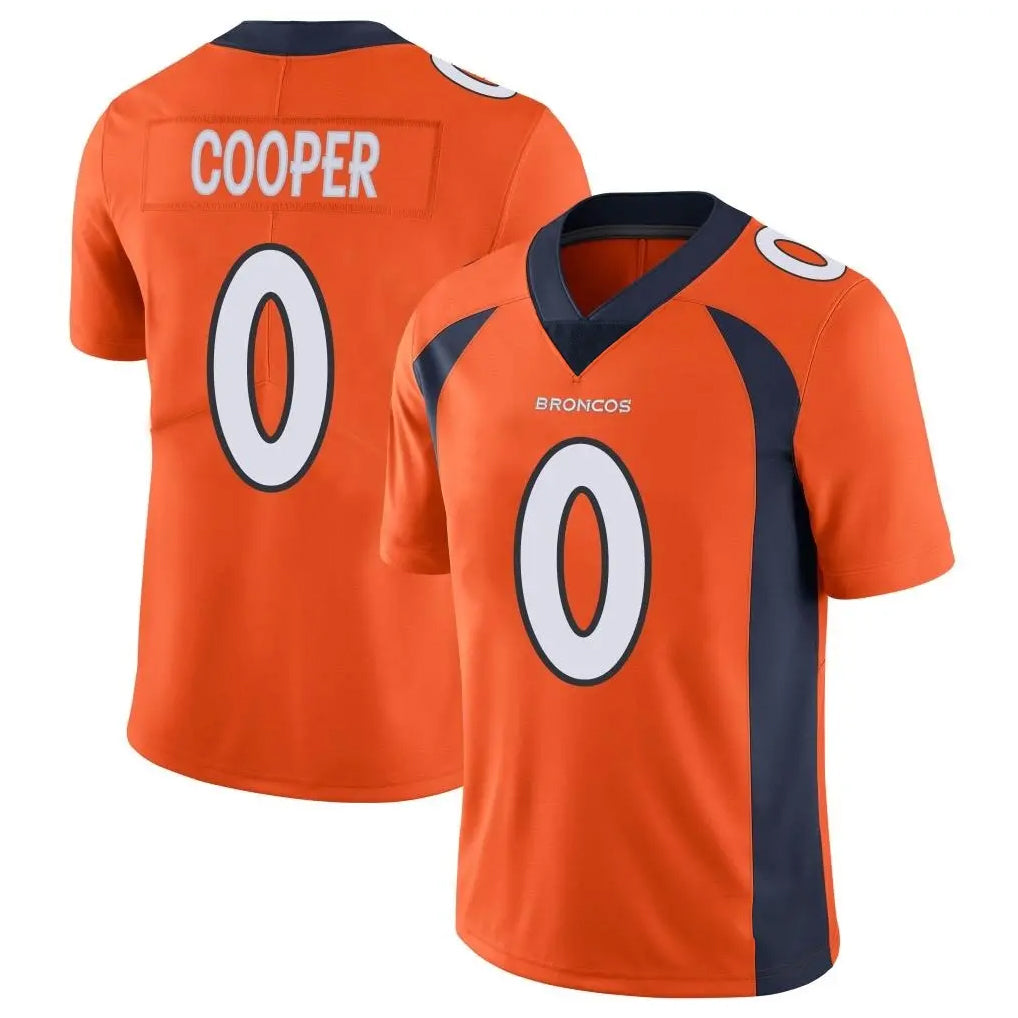 D.Broncos #0 Jonathon Cooper Player Orange Color Vapor Untouchable Limited Game ROCER Stitched Jerseys