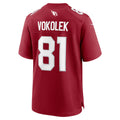 A.Cardinals #81 Travis Vokolek Player Cardinal Home Game ROCER Stitched Jerseys