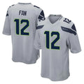 S.Seahawks #12 12th Fan Player Gray Home Game ROCER Stitched Jerseys