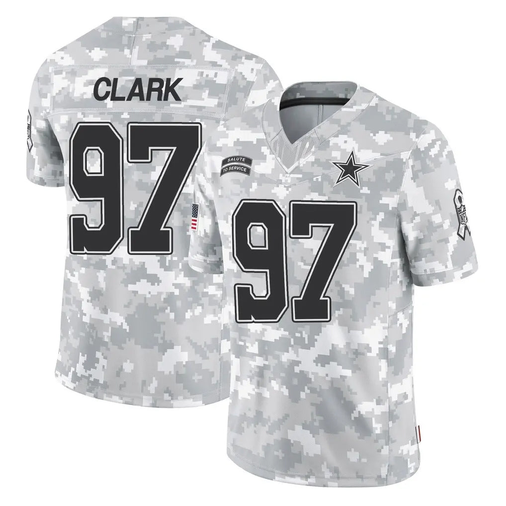 D.Cowboys #97 Kenny Clark Player Arctic Camo Salute to Service Limited Home Game ROCER Stitched Jerseys