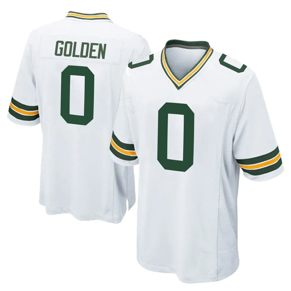 GB.Packers #0 Matthew Golden Player White Home Game ROCER Stitched Jerseys