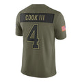 B.Bills #4 James Cook III Player Olive Salute to Service Limited Home Game ROCER Stitched Jerseys