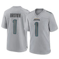 J.Jaguars #1 Montaric Brown Player Gray Atmosphere Fashion Home Game ROCER Stitched Jerseys