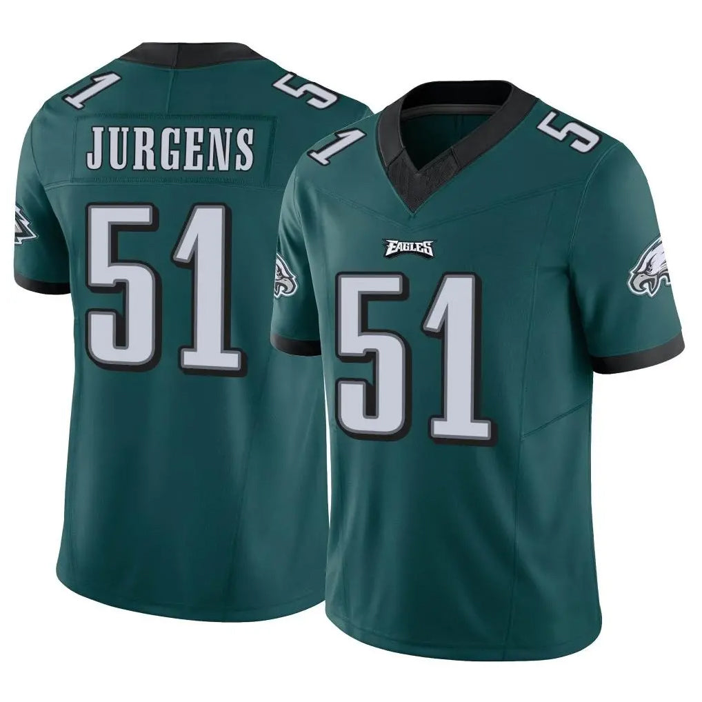 P.Eagles #51 Cam Jurgens Player Team Color Green Limited Vapor F.U.S.E. Home Game ROCER Stitched Jerseys