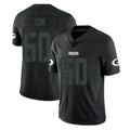 GB.Packers #50 Zach Tom Player Black Impact Limited Home Game ROCER Stitched Jerseys