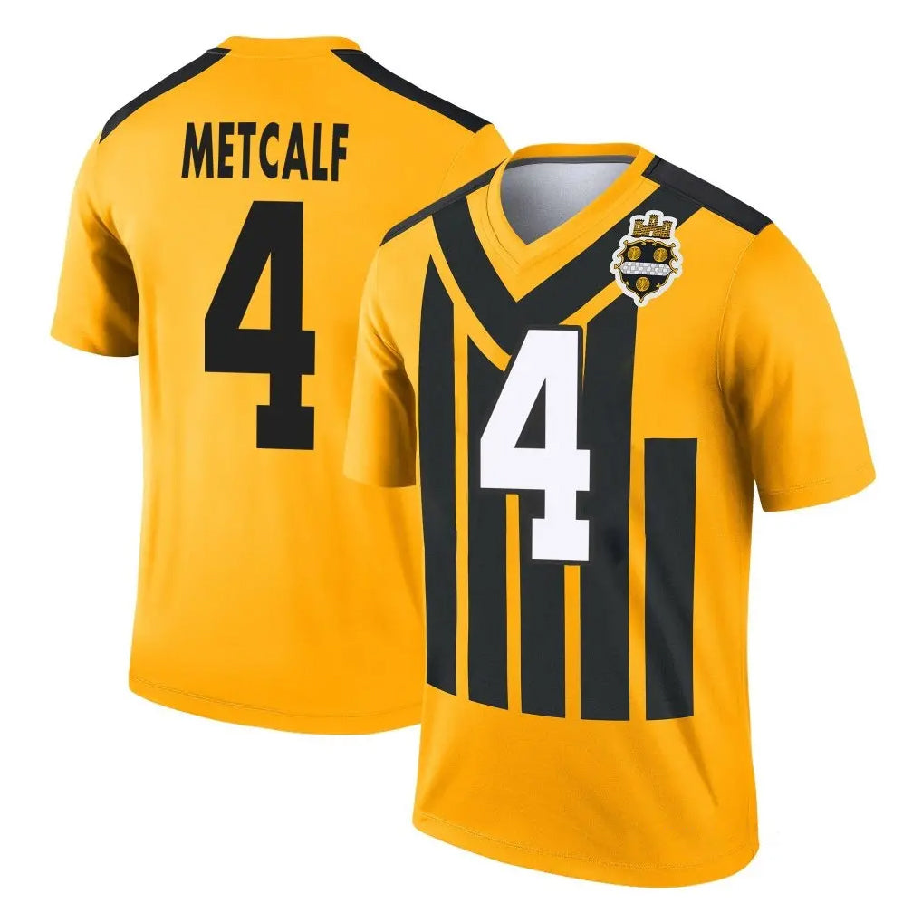 P.Steelers #4 DK Metcalf Player Gold Legend Limited 1933 Throwback Performance Home Game ROCER Stitched Jerseys