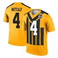 P.Steelers #4 DK Metcalf Player Gold Legend Limited 1933 Throwback Performance Home Game ROCER Stitched Jerseys