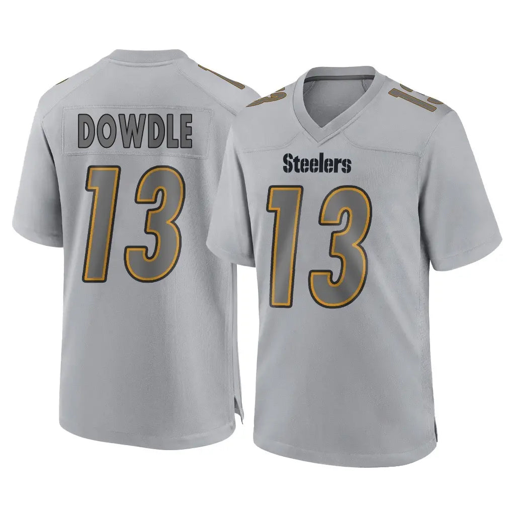 P.Steelers #13 Rico Dowdle Player Gray Atmosphere Fashion Home Game ROCER Stitched Jerseys
