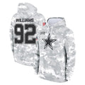 D.Cowboys #92 Quinnen Williams Player Arctic Camo Salute to Service Hoodies Limited Game ROCER Stitched Jerseys