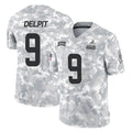 C.Browns #9 Grant Delpit Player Arctic Camo Salute to Service Limited Home Game ROCER Stitched Jerseys
