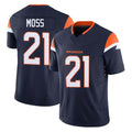 D.Broncos #21 Riley Moss Player Navy Limited Vapor F.U.S.E. Home Game ROCER Stitched Jerseys