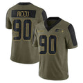 S.Seahawks #90 Jarran Reed Player Olive Salute To Service Limited Game ROCER Stitched Jerseys