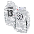 P.Steelers #13 Rico Dowdle Player Arctic Camo Limited Salute to Service Pullover Hoodies Game ROCER Stitched Jerseys