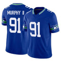 S.Seahawks #91 Byron Murphy II Player Royal Limited Throwback Vapor F.U.S.E. Home Game ROCER Stitched Jerseys