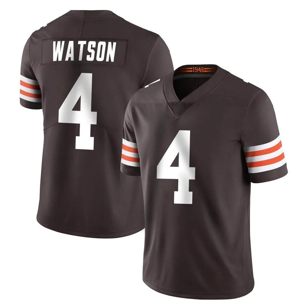 C.Browns #4 Deshaun Watson Player Brown Color Vapor Untouchable Limited Home Game ROCER Stitched Jerseys