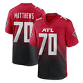 A.Falcons #70 Jake Matthews Player Red Home Game ROCER Stitched Jerseys