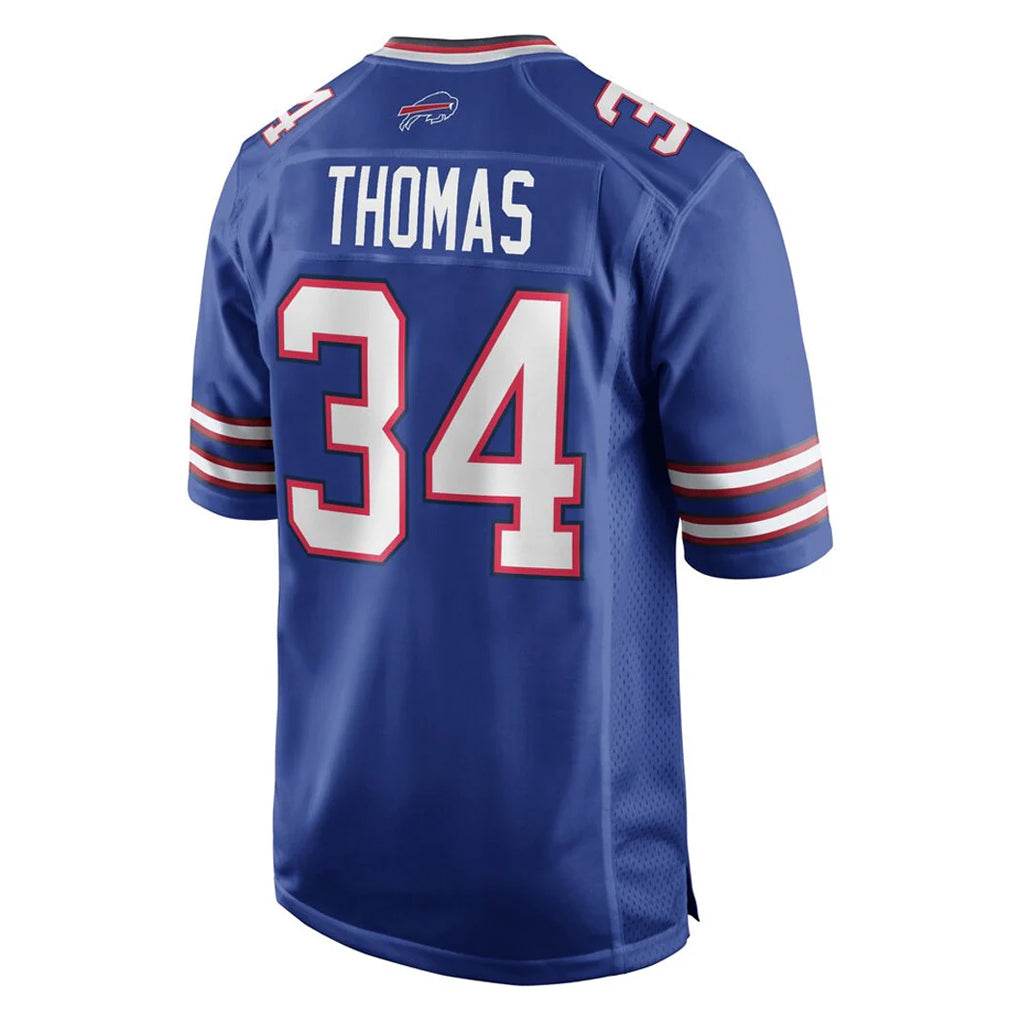 B.Bills #34 Thurman Thomas Player Royal Home Game ROCER Stitched Jerseys
