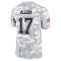 B.Bills #17 Josh Allen Player Arctic Camo Salute to Service Limited ROCER Stitched Jerseys
