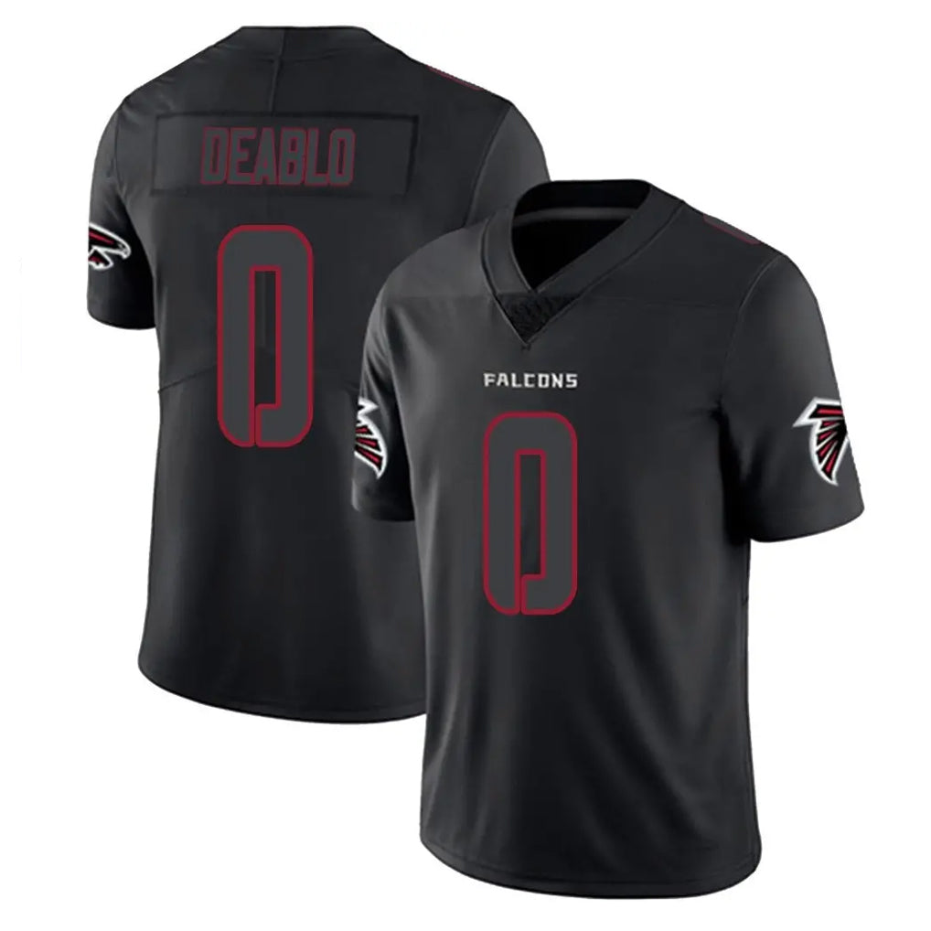 A.Falcons #0 Divine Deablo Player Black Impact Limited Game ROCER Stitched Jerseys