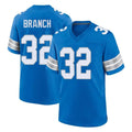 D.Lions #32 Brian Branch Player Blue Alternate Home Game ROCER Stitched Jerseys