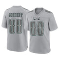 P.Eagles #88 Dallas Goedert Player Gray Atmosphere Fashion Home Game ROCER Stitched Jerseys