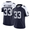 D.Cowboys #33 Javonte Williams Player Navy-White Limited Alternate Vapor F.U.S.E. Home Game ROCER Stitched Jerseys