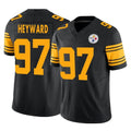 P.Steelers #97 Cameron Heyward Player Black Limited 2nd Alternate Vapor F.U.S.E. Home Game ROCER Stitched Jerseys