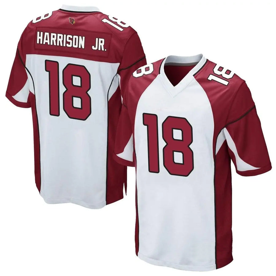 A.Cardinals #18 Marvin Harrison Jr. Player White Game ROCER Stitched Jerseys