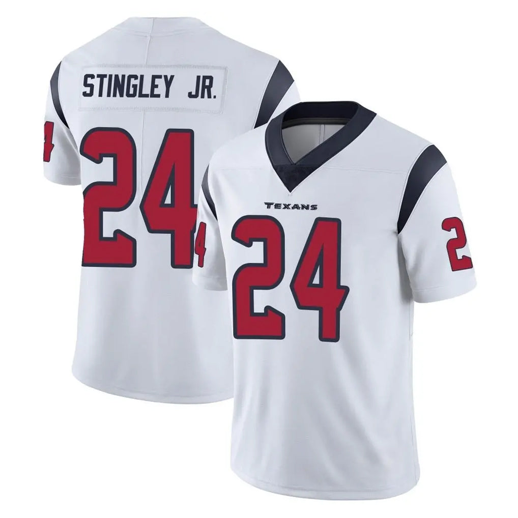 H.Texans #24 Derek Stingley Jr. Player White Limited Vapor Untouchable Home Game ROCER Stitched Jerseys