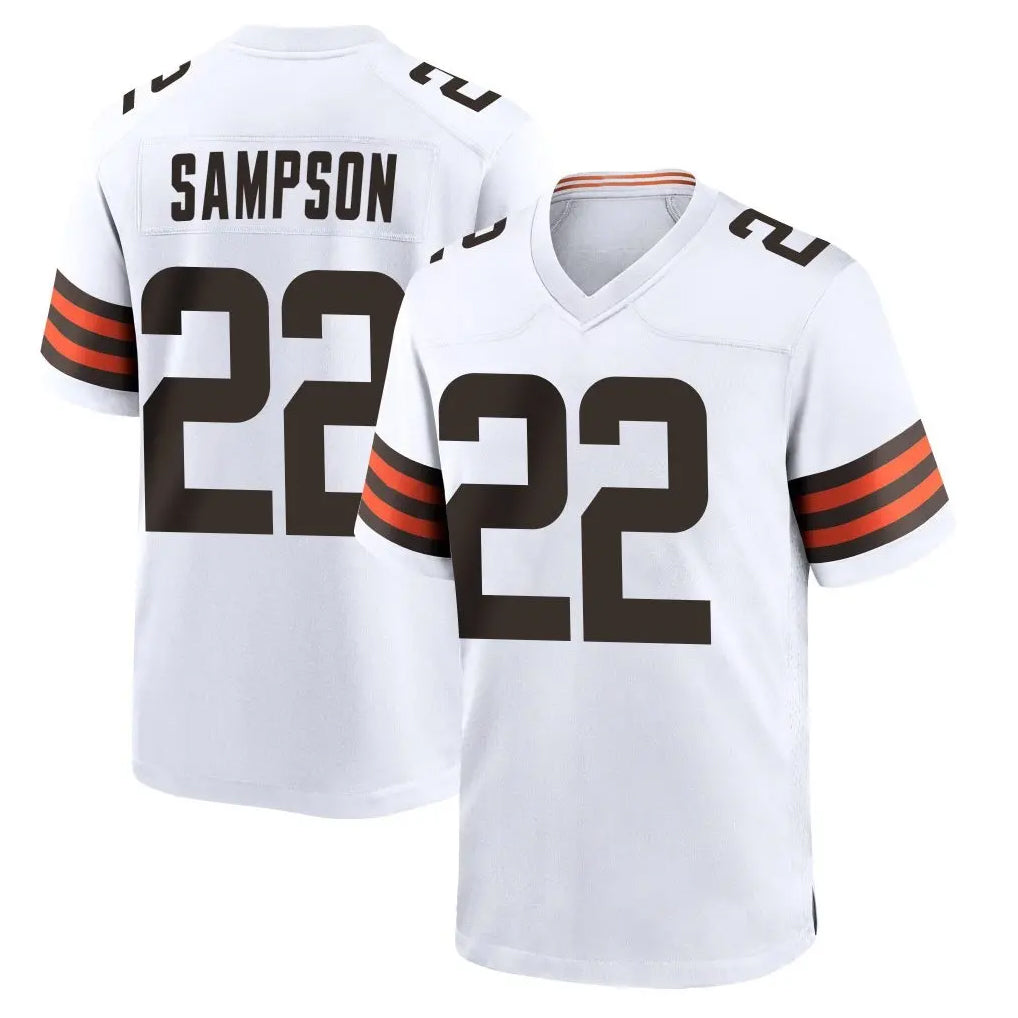 C.Browns #22 Dylan Sampson Player White Home Game ROCER Stitched Jerseys