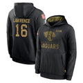 J.Jaguars #16 Trevor Lawrence Player Black Salute to Service Hoodies Limited Game ROCER Stitched Jerseys