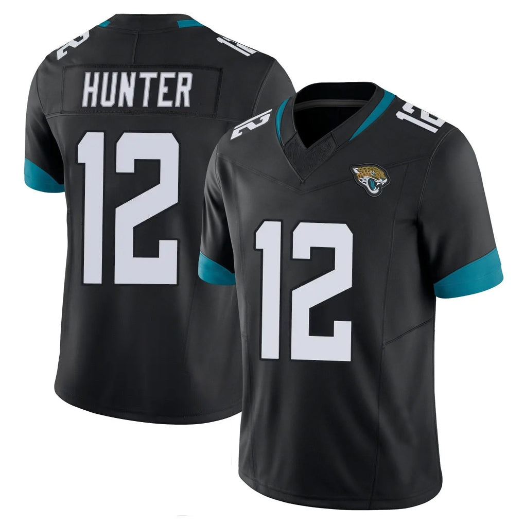 J.Jaguars #12 Travis Hunter Player Black Vapor F.U.S.E. Limited Home Game ROCER Stitched Jerseys