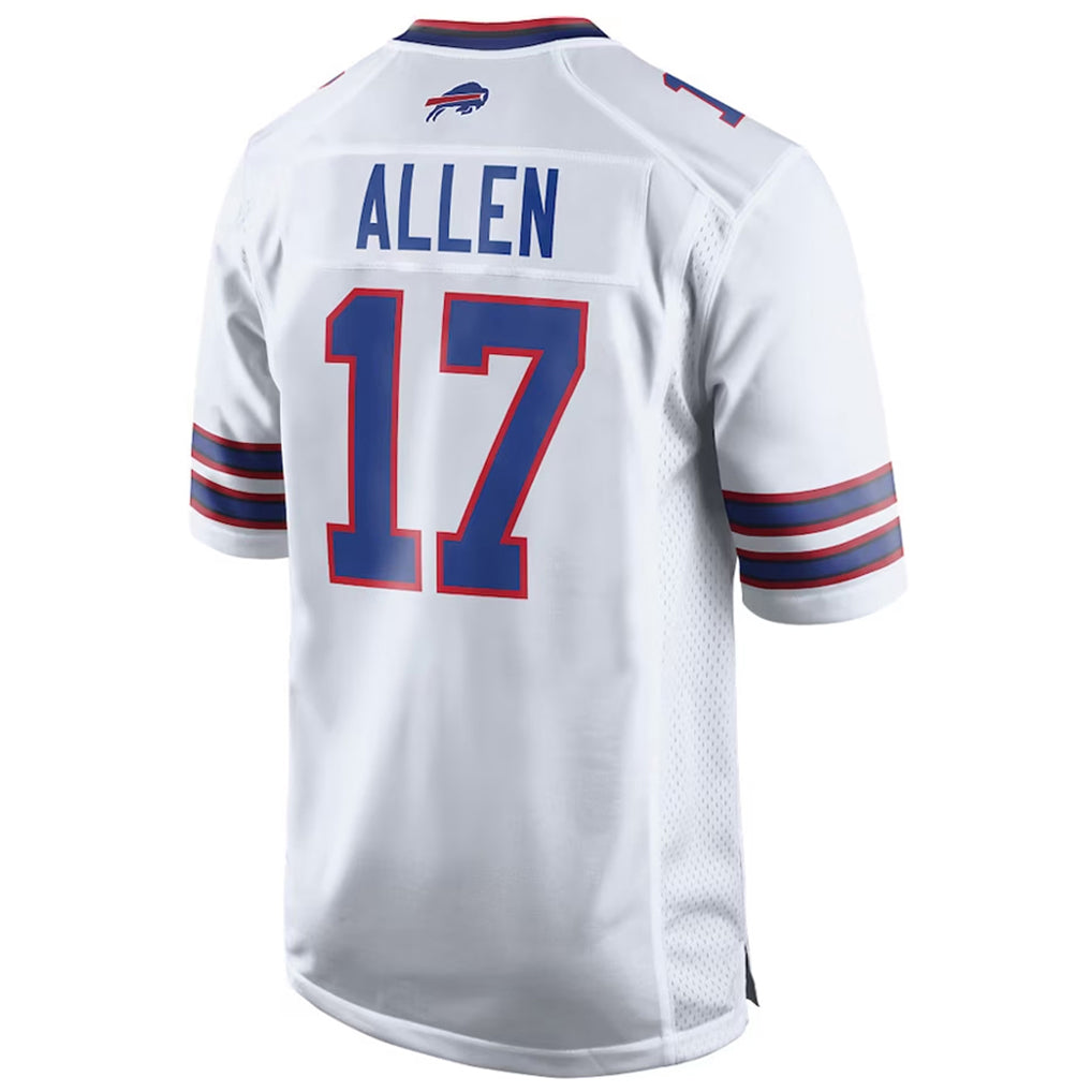 B.Bills #17 Josh Allen Player White Game ROCER Stitched Jerseys