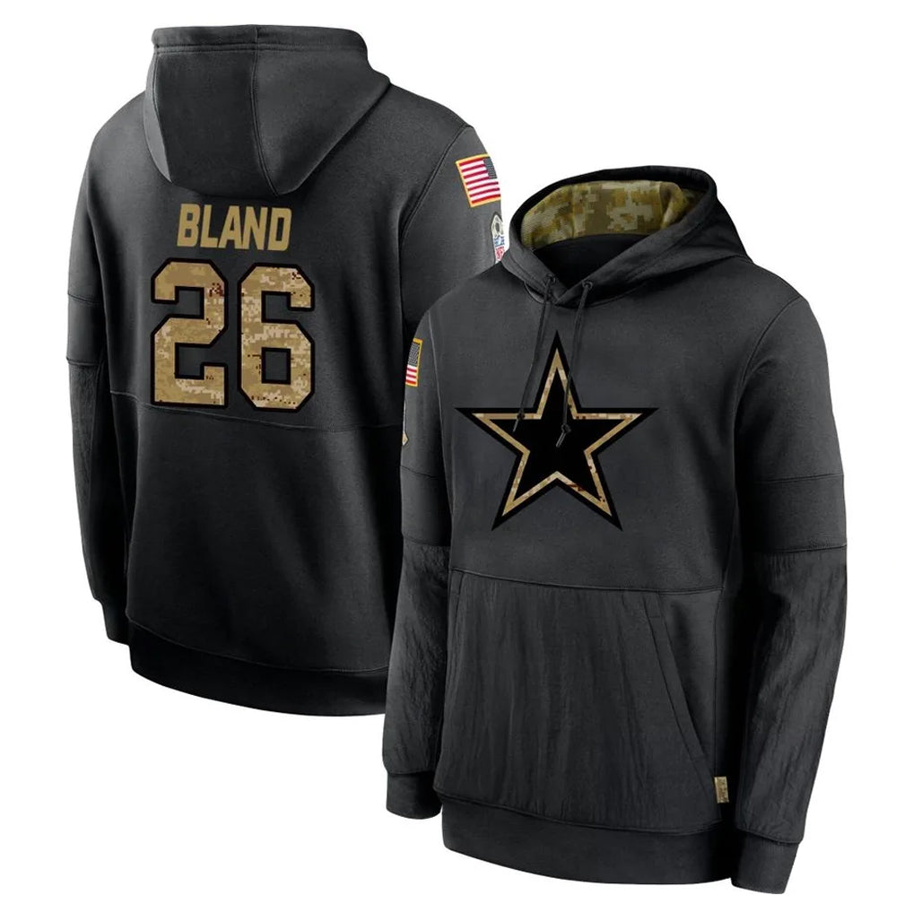 D.Cowboys #26 DaRon Bland Player Black Salute to Service Pullover Hoodies Limited ROCER Stitched Jerseys
