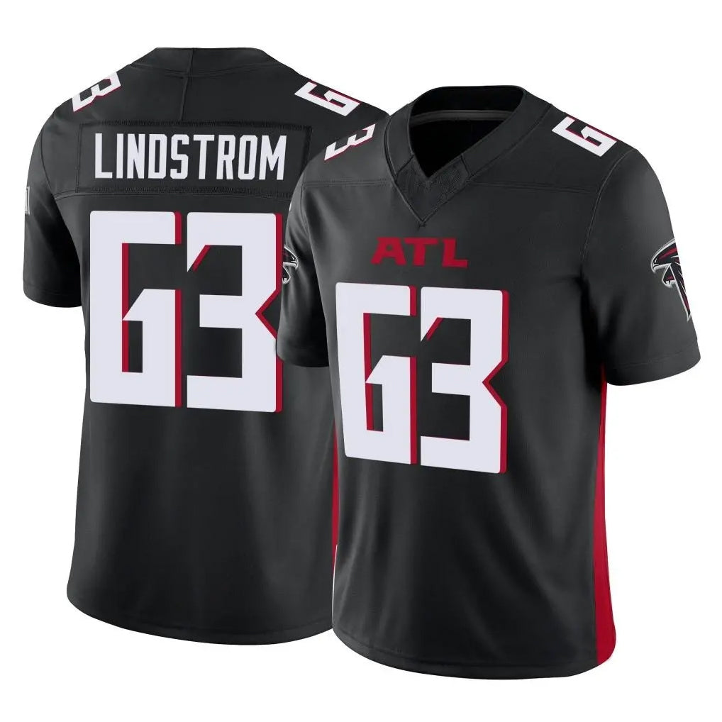 A.Falcons #63 Chris Lindstrom Player Black Vapor F.U.S.E. Limited ROCER Stitched Jerseys