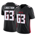 A.Falcons #63 Chris Lindstrom Player Black Vapor F.U.S.E. Limited ROCER Stitched Jerseys