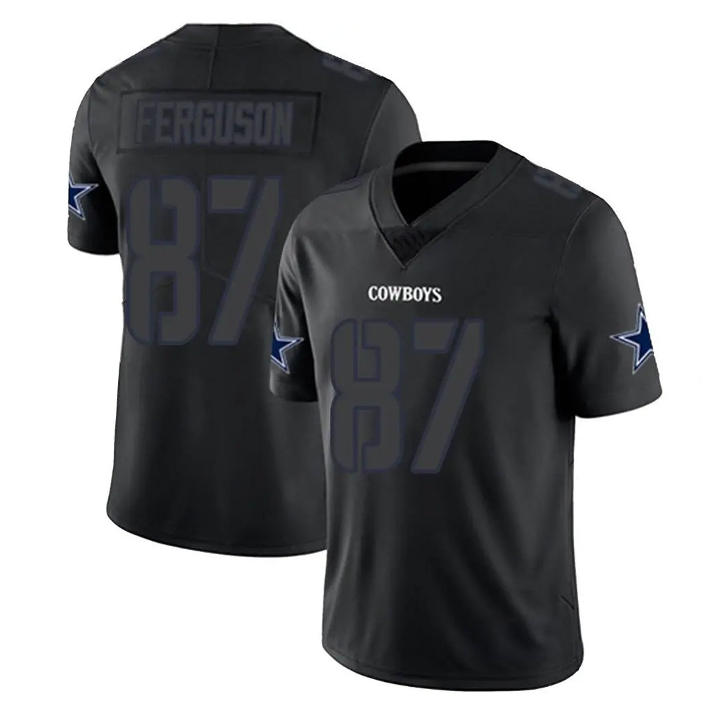 D.Cowboys #87 Jake Ferguson Player Black Impact Limited Home Game ROCER Stitched Jerseys
