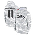 S.Seahawks #13 Ernest Jones IV Player Arctic Camo Limited Salute to Service Pullover Hoodies Game ROCER Stitched Jerseys