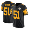 P.Steelers #51 Nick Herbig Player Black Limited Color Rush Home Game ROCER Stitched Jerseys