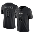 S.Seahawks #0 DeMarcus Lawrence Player Black Limited Reflective Home Game ROCER Stitched Jerseys