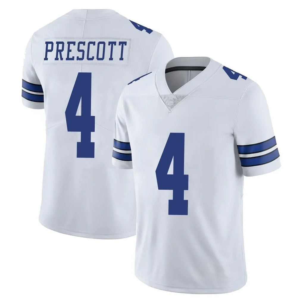 D.Cowboys #4 Dak Prescott Player White Vapor Untouchable Limited Home Game ROCER Stitched Jerseys