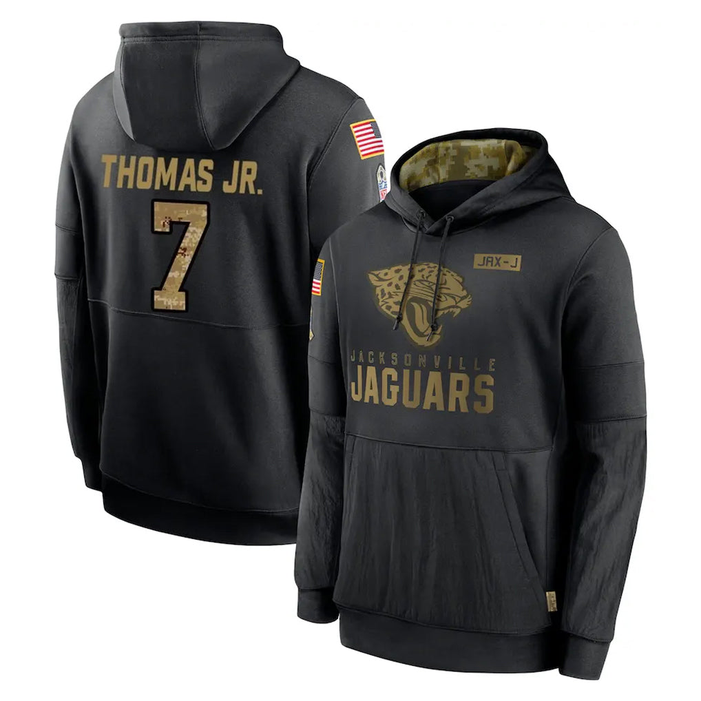 J.Jaguars #7 Brian Thomas Jr. Player Black Salute to Service Hoodies Limited Game ROCER Stitched Jerseys