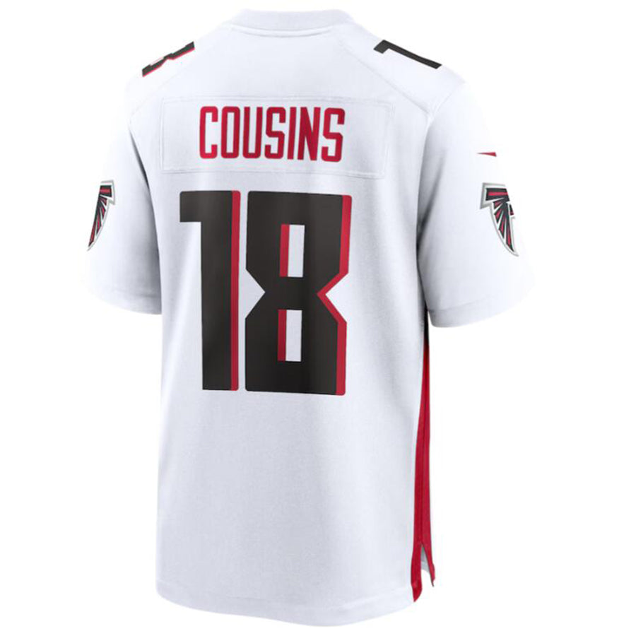 A.Falcons #18 Kirk Cousins Player White Home Game ROCER Stitched Jerseys