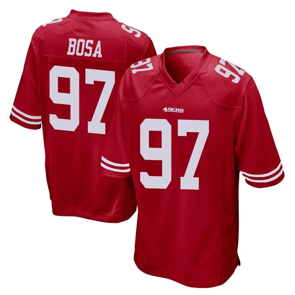 SF.49ers #97 Nick Bosa Player Red Home Game ROCER Stitched Jerseys