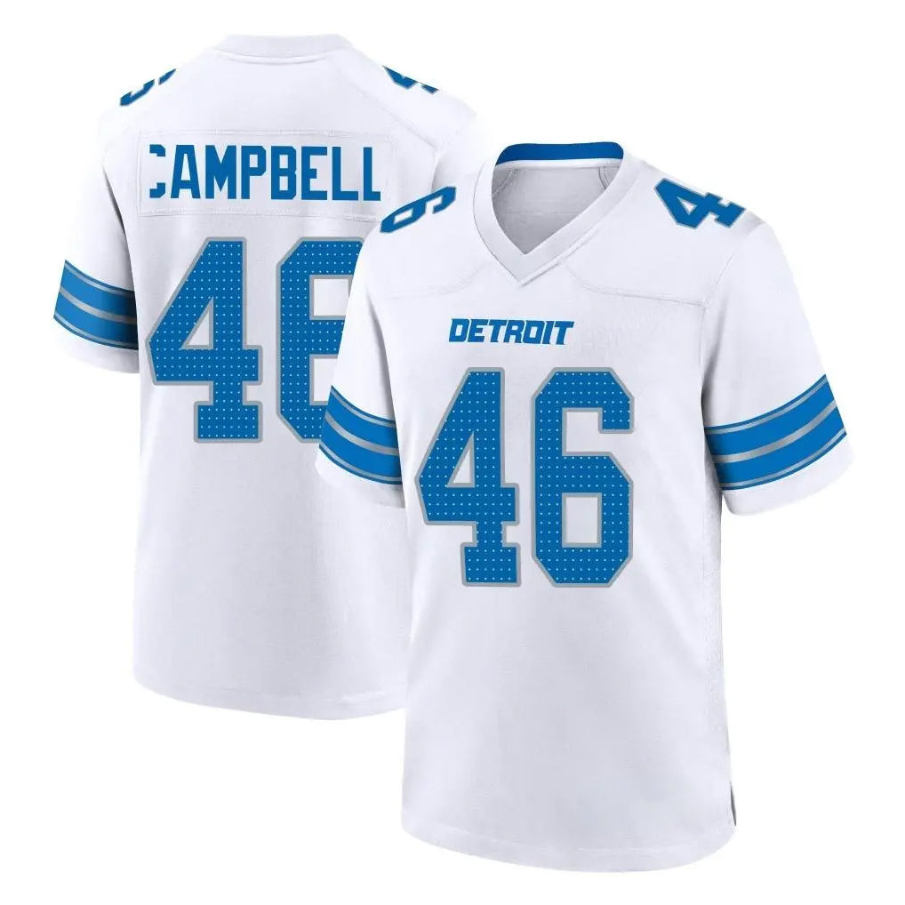 D.Lions #46 Jack Campbell Player White Alternate Home Game ROCER Stitched Jerseys
