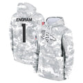 D.Broncos #1 Evan Engram Player Arctic Camo Salute to Service Hoodies Limited Game ROCER Stitched Jerseys